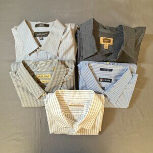 Men's Lot of 5 Dress Shirts Button Down Long Sleeve